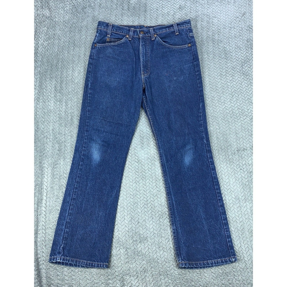 Levi's 517 Jeans Mens 34x30 Bootcut Orange Tab USA Made Vintage Denim 80's Faded